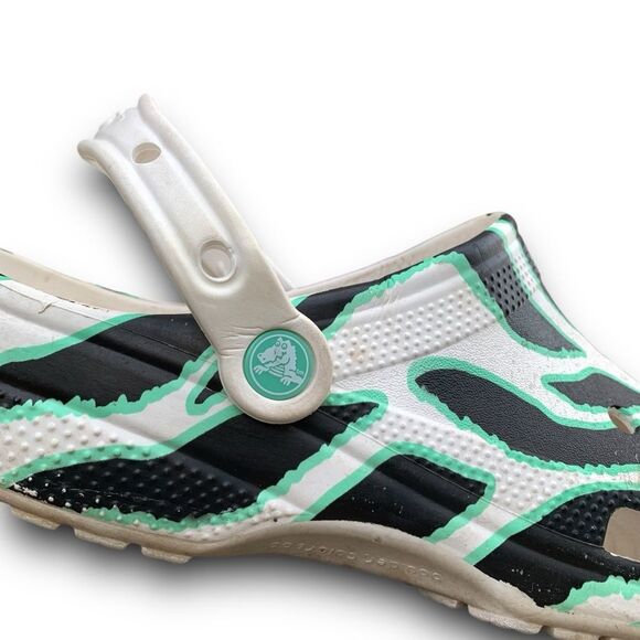 Crocs Ron English Party Animal Zebra White Classic Clog Size 10 Women’s 12 - Picture 6 of 14